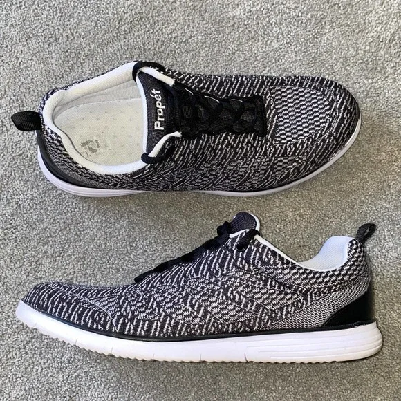 9.5 Propet TravelFit Pro Black & White Womens Sneakers Shoes - Picture 8 of 8